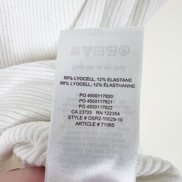 Aritzia Ruffle Strap Knit Firecracker Bodysuit Tank Top Blouse Elevated Basic - Picture 10 of 11